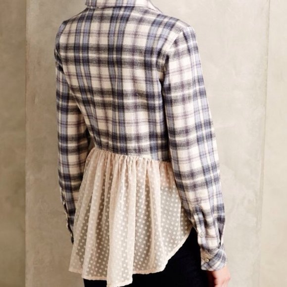 ANTHROPOLOGIE | Holding Horses Willow Ridge Flannel Button Up Shirt | XS - Picture 1 of 5